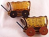 BP112 wood covered wagon pin w aj bakelite cover